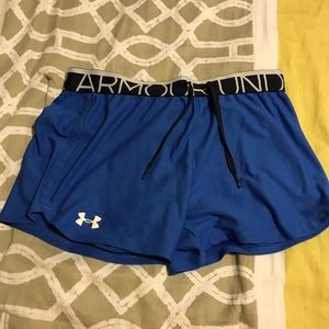 Light Blue Under Armor Play Up Shorts